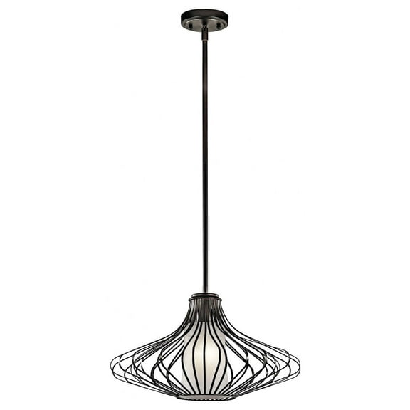 Kichler 43201OZ Signature 1 Light Pendant in Olde Bronze