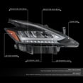 thumbnail image 2 of Nuvision for 19-21 Nissan Murano Black Passenger Right Side Full LED DRL Headlight Lamp, 2 of 9