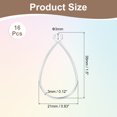 thumbnail image 2 of Uxcell 16 Pack Open Bezel, Teardrop Resin Bezels Pendants Open Back Bezel, Bright Silver, 2 of 7