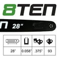 thumbnail image 5 of 8TEN 28" Chainsaw Bar & Chain .058 3/8 93DL for Husqvarna 372XP MK1010319, 5 of 7