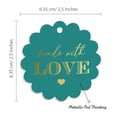 thumbnail image 6 of Inkdotpot Real Gold Foil Made With Love Text Tags Favor Hang Paper Tags 100 Piece, 6 of 6