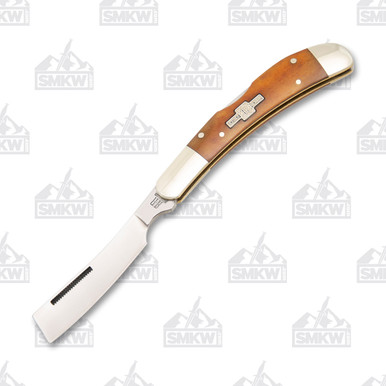 Rough Ryder RR2003 Lockback Razor Smooth Amber Folding Pocket Knife