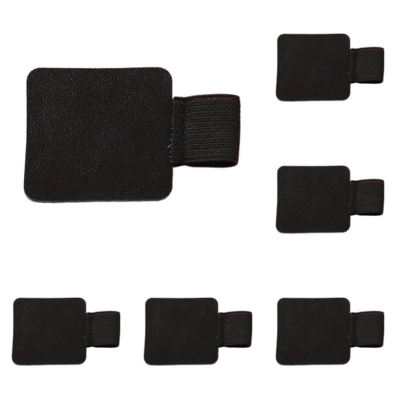 Pen Loop Holder for Notebook 5 Pack, Self Adhesive Pen Holder Elastic Leather Pencil Loop for Journals Planners Calendars, Sticky Pen Clip Organizer Notebook Accessories Black
