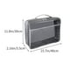 thumbnail image 3 of Bolsa organizadora de malla con cremallera | Bolsa de almacenamiento portátil | Compartimento de celosía extraíble | Poliéster gris | Dispensador de bocadillos de granos multiusos | 15,75 x 11,81 x, 3 of 6