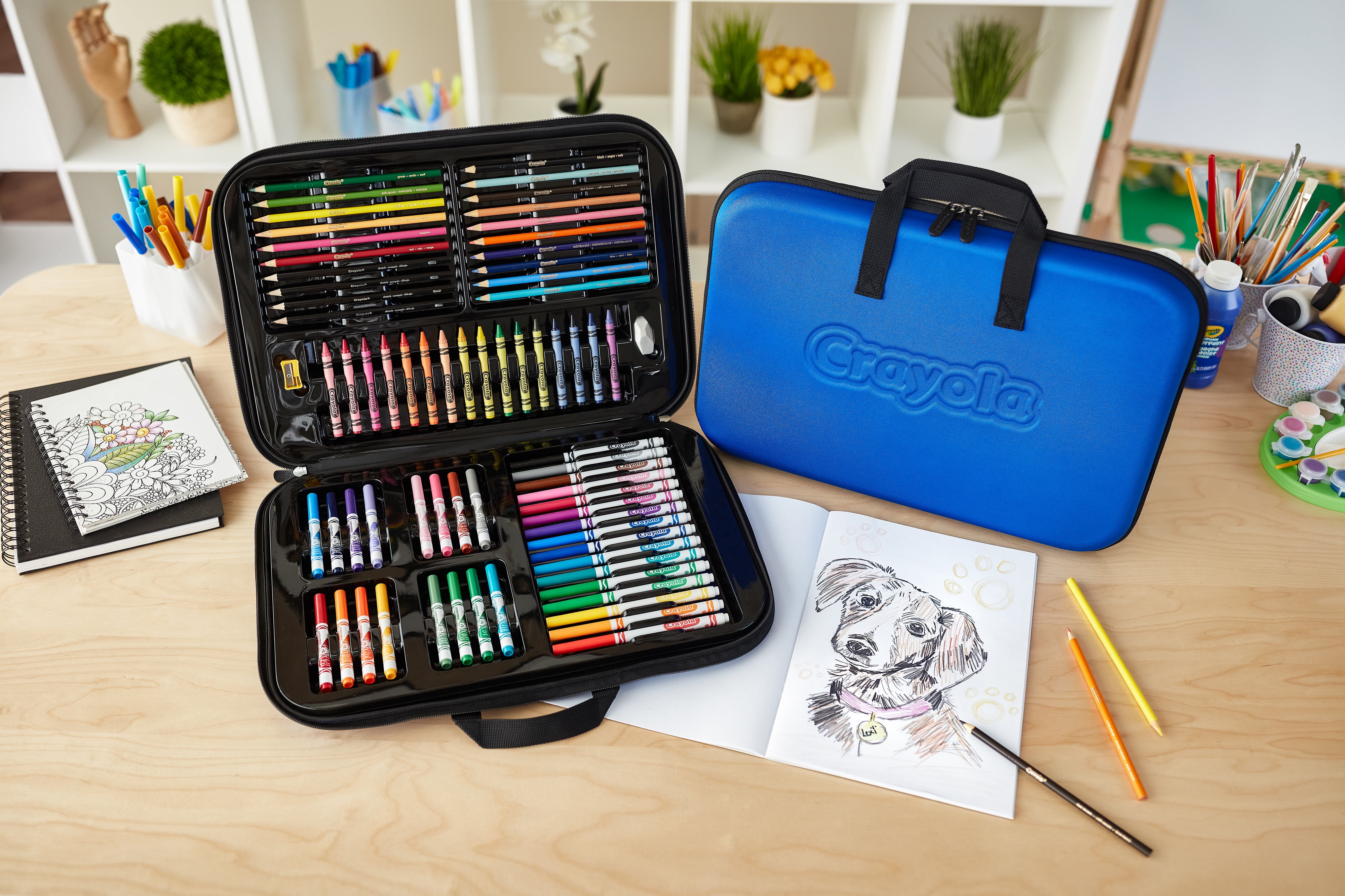 Crayola Sketch and Color Art Coloring Set, Beginner Child, 70