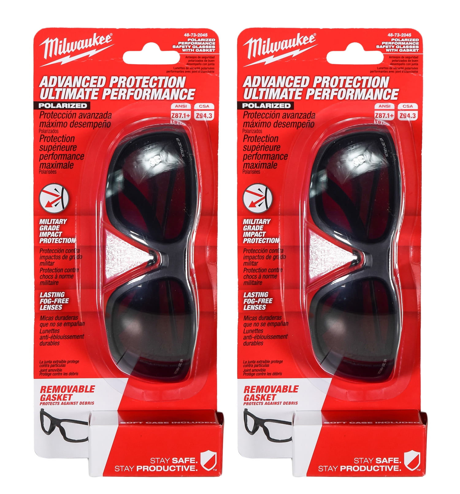 Milwaukee 48732045 Polarized High Performance Safety Glasses with