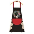 thumbnail image 2 of Windfall Women Kitchen Apron with Hand Wipe Pockets for Cooking Baking Wipeable Waterproof Oil-Proof Cartoon Wreath Rabbit Kitchen Nail Shop Apron, 2 of 8