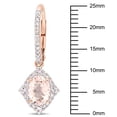 thumbnail image 2 of Everly Women's Morganite and Diamond 10k Rose Gold Earrings, 2 of 5