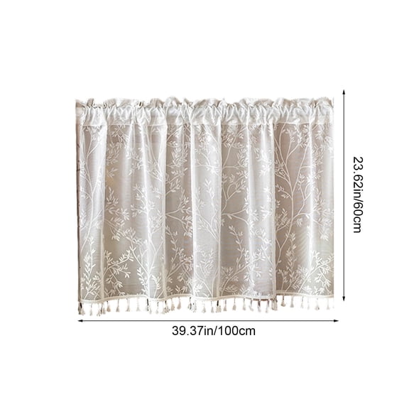 Qholemyo Home Decor Kitchen Curtain Valance Cute Colorful Printed Short Curtain Light Filtering Curtains Romantic Decor For Kitchen Cafe Spring Summer