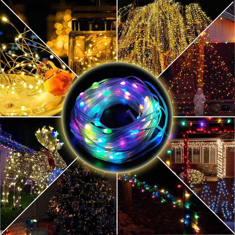 Aoycocr Smart WiFi Fairy Lights, 66Ft Christmas Lights Work with