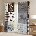thumbnail image 2 of YST Horse Curtains, Western Horseshoe Blackout Curtains Southwest Cowboys Cowgirls Curtains & Drapes For Kids Teens Adult Bedroom, Rustic Farmhouse Patchwork Window Treatments 42"Wx84"L, 2 of 5