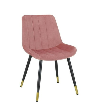 Myco Furniture EN9000-PK 21 x 23 x 33 in. Enzo Velvet Accent Chair, Pink - Set of 2