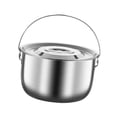 thumbnail image 2 of Olla de camping, olla para cocinar, accesorios de cocina, para sopa, recipiente para aceite con asa y tapa para fiestas, cocinas y restaurantes. 4.0L, 2 of 8