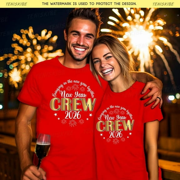 NODB Happy New Year Crew 2026 Shirts, 2026 New Year'S Crew Shirt, New Year'S Eve Shirts Party Shirts RED Unisex S-5XL Hot Trending Shirt, Vintage Birthday Gift