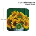 thumbnail image 3 of Bingfone Vintage Sunflowers In Bucket Leather Drinks Coasters With Set Of 6,Suitable For Home Kitchen,Coffee Cup Coasters Home Gift, 3 of 9
