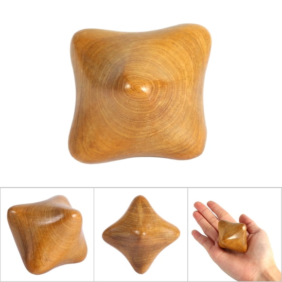 Fragrant Wood Thai Reflexology Massager Hexagonal Acupuncture Therapy Hand Massage Tool #1