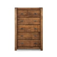 thumbnail image 7 of Grain Wood Furniture Montauk 5-Drawer Chest, Rustic Walnut, 7 of 7