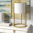 thumbnail image 4 of Henn&Hart 12" Finition Laiton Métal / Tissu Lampe de Table, 4 of 9
