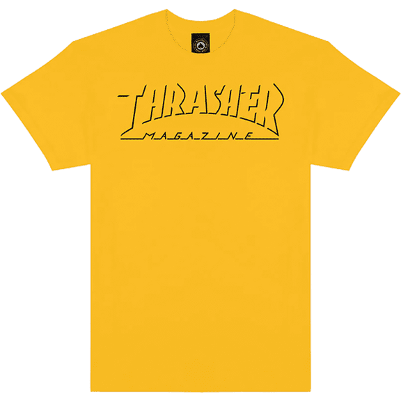 Thrasher Shadow Mag Logo Ss S-Gold