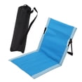 thumbnail image 1 of Tumbona de playa para exteriores, asiento de suelo, ligera, plegable, cojín para playa Azul profundo, 1 of 9