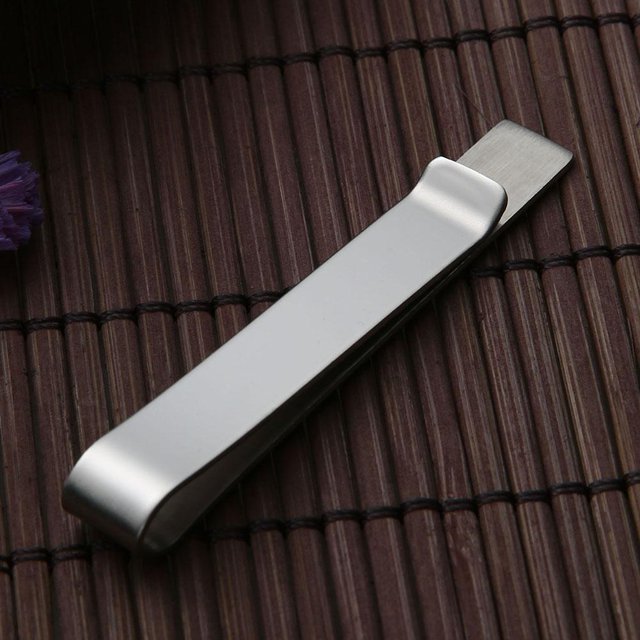 Organizador Clip de cuello de carpeta de soporte de clip de dinero de acero inoxidable de metal (plata) Ehuebsd Libre de BPA
