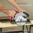 thumbnail image 3 of 1500W Circular Saw with Laser Guide, 5500RPM Compact Circular Saw with 3 Saw Blades (24T+ 48T)7-1/4'', 0-45° Bevel Adjustment, Corded Electric Saw for Wood, 3 of 7