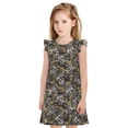 thumbnail image 1 of Fotbe Hockey1 Vestido de Dormir para Niñas de 3 a 10 Años, Mangas Cortas, Estilo Princesa, Pijama Camisón con Mangas Voladas-Large, 1 of 6
