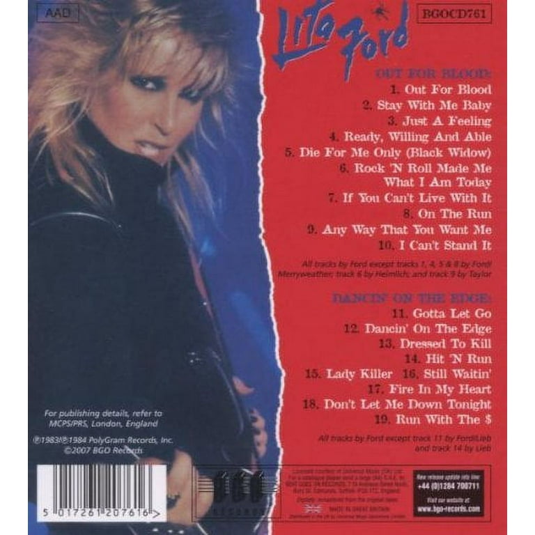 LITA FORD / OUT FOR 〜 & DANCIN' ON 〜 Lita Ford - Out for Blood / Dancin on the Edge - Music