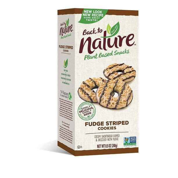 Back To Nature Cookies Non Gmo Fudge Striped Shortbread 8 5 Ounce Packaging May Vary Walmart Com Walmart Com
