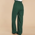 thumbnail image 3 of Pantalones de piernas anchas para mujer con cinturón de cintura elástica, pantalones largos sól Irfora Pantalones de mujer, 3 of 5