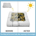 thumbnail image 5 of Artistic Sunflower Floor Pillow&nbsp;– Large 22 Inch Square Cushion, Rustic Farmhouse Print, Cozy for Fireplace Seating, 5 of 5