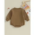 thumbnail image 4 of Bagilaanoe Newborn Baby Girl Boy Oversized Romper Sweatshirt Long Sleeve Bodysuits Letter Print Pullover 3M 6M 12M 18M Infant Casual Tee Tops, 4 of 9