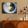 thumbnail image 4 of ZFLMY Cats Spiral Design Gothic Art Modern Canvas Wall Art 16x12in, 4 of 6