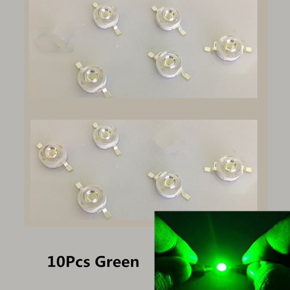 Mulanimo 10Pcs/Set 3W LED High Power Super Bright Lamp Beads Night Light for Flashlight Stage Yard