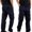 Blue, variant on Lenago Plus Size Black Cargo Pants Men's Spring And Autumn Hip-hop Design Sports Fitness Loose Trousers Slim-Fit Stretch Cargo Pants on Clearance