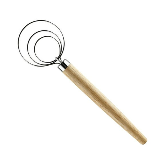 2 Pcs Dough Whisk Set for Kitchen Baking Mixer, Flour and Cake Batter Mixing Tools, Stainless Steel Handle