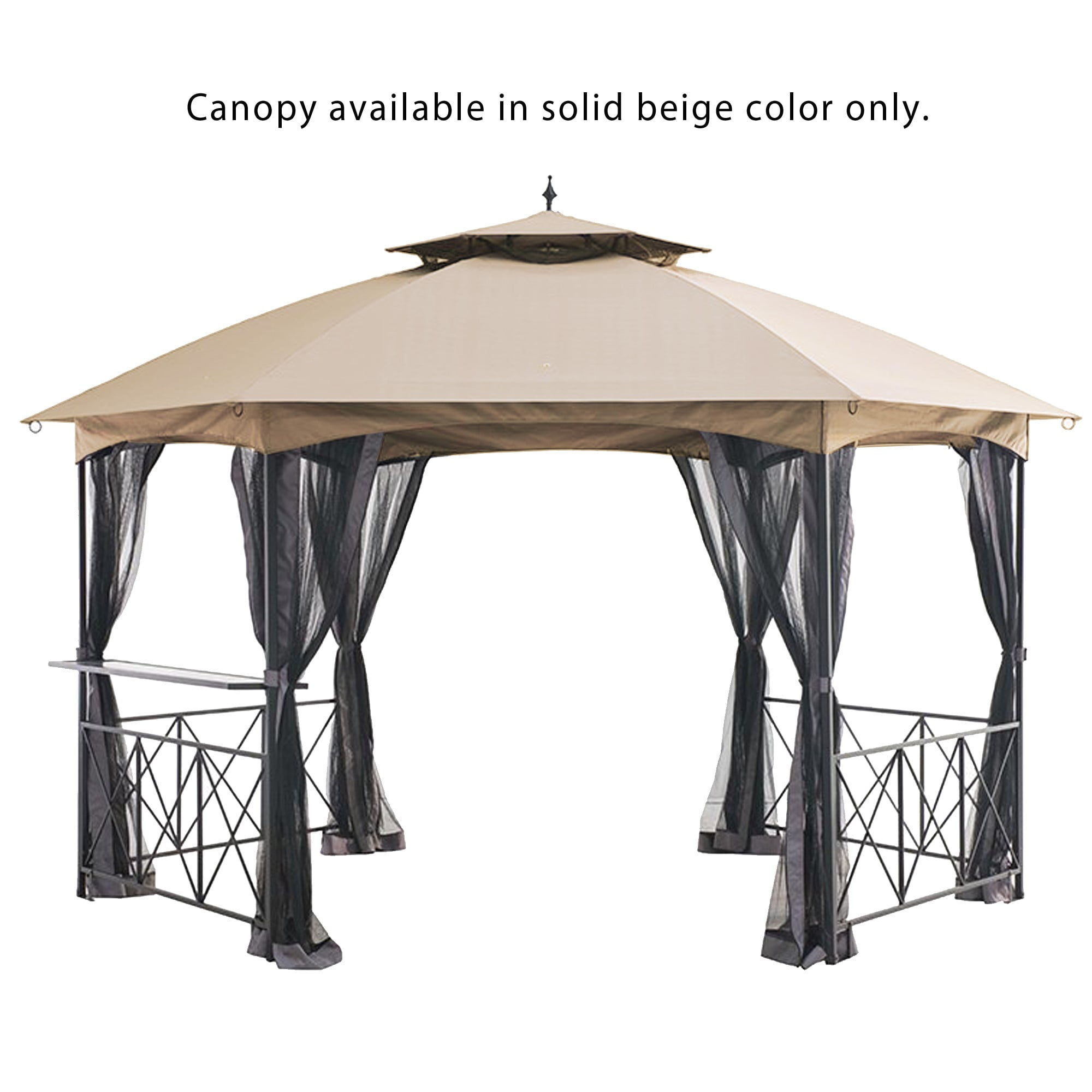 Garden Winds Replacement Canopy Top Cover and Netting Set for the Genoa
