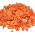thumbnail image 1 of 600 Pieces Resin Buttons 2-Holes 4-Holes Sewing Decorative Buttons Beads Flatback (Orange), 1 of 5