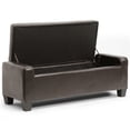thumbnail image 4 of Baxton Studio Manchester Leather Tufted Storage Ottoman Bench in Brown, 4 of 5