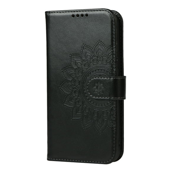 Allytech For iPhone 13 Pro Max 6.7 inch 360 Protection Case,Luxury PU Leather Flip Wallet Stand Shockproof Magnetic Cover with Wrist Strap.For iPhone 13 Pro Max,Black