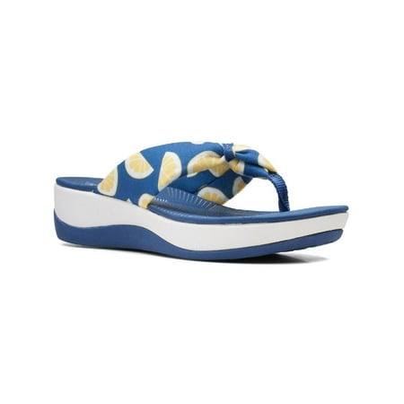 

Clarks Women s Arla Glison Fabric Ortholite Wedge Thong Flip Flop Sandal