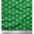 thumbnail image 1 of Soimoi Green Viscose Chiffon Fabric Circle Art Geometric Printed Fabric 1 Yard 42 Inch Wide, 1 of 3