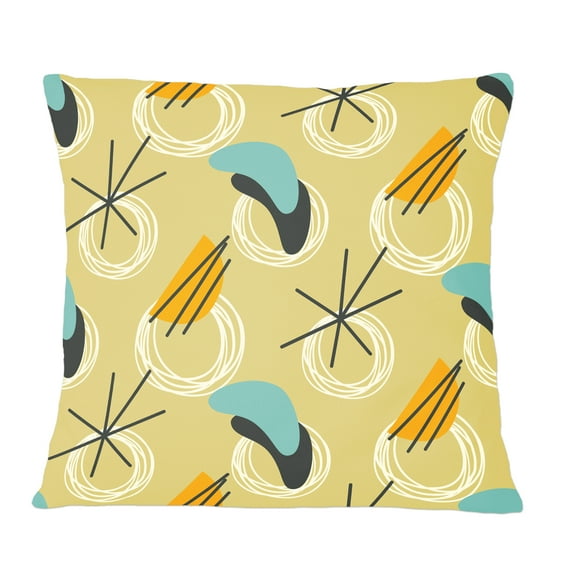 Designart Retro Abstract Design II' Mid-Century Modern Throw Pillow - 12x20