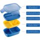 thumbnail image 2 of Caja Bento (1900ml), Lonchera box a prueba de fugas, 3 Compartimentos para Alimentos, Con Cuchillo, Tenedor y Cuchara, Apto para Microondas y Lavavajillas (Azul), 2 of 4