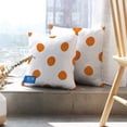 thumbnail image 6 of LALILO Throw Pillow Covers Watercolor Orange Polka Dots Watercolour Fruit Cushion Cover 18" x 18", 2 Pack, 6 of 6
