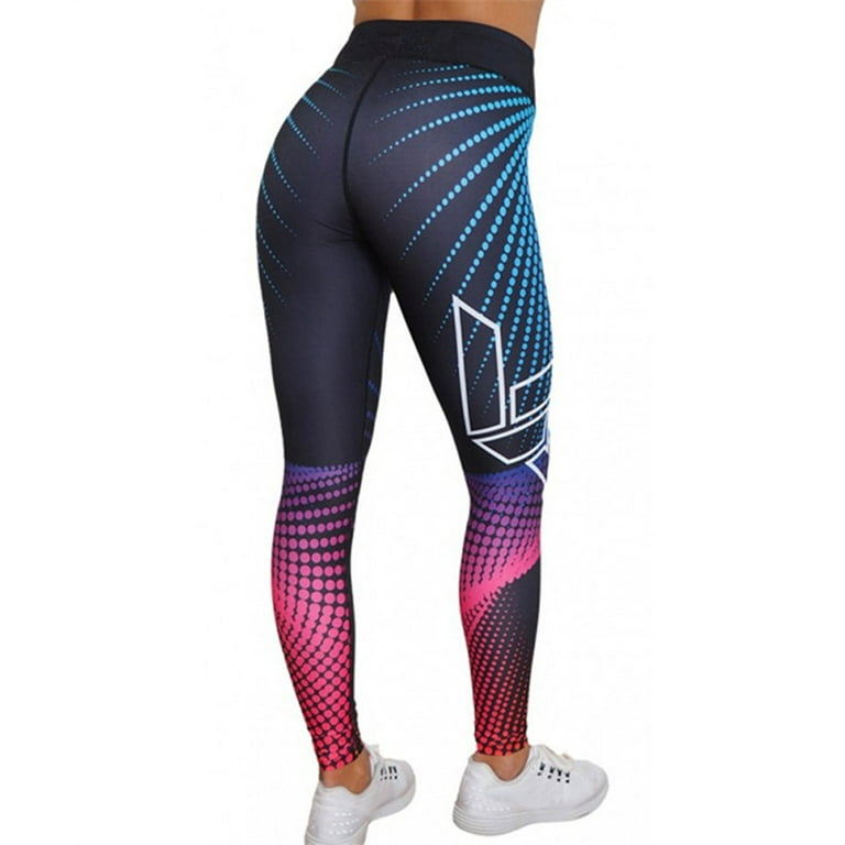 Dubocu LLC Women's 3D Print Yoga Skinny rkout Gym Leggings Fitness Sports  Cropped Pants Multicolor X-Large price in UAE,  UAE