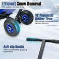thumbnail image 4 of 29" Wide Heavy Duty Snow Pusher with Wheels, Adjustable Handle & Angled Blade Snow Shovel Hand Plow for Driveway for Effortless Driveway Clearing, 4 of 8