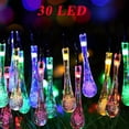 thumbnail image 1 of EGNMCR Light Strip, Christmas Lights Outdoor Garden Party 30 LED Teardrop Solar Garden Lantern String lantern string, 1 of 9