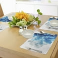 thumbnail image 4 of Ambesonne Blue White Place Mats Set of 4, Abstract Cloud Swirl, Standard Size, Blue White, 4 of 6