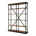 thumbnail image 2 of Furniture of America Toggin Industrial Metal 58-Inch Bookcase in Dark Oak, 2 of 5